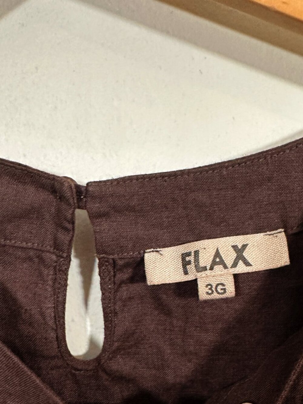 NWOT Flax Linen Shirt Women’s Plus Size 3X Brown Short Sleeve Blouse Top - Picture 4 of 8